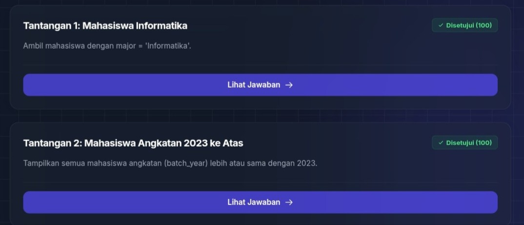 Challange Pemrograman II Week 3 - Universitas Raharja